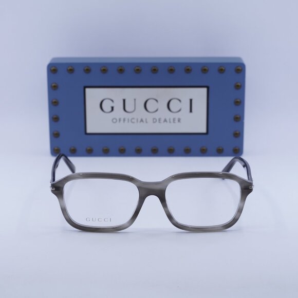 Final Price! Gucci GG1446O 003 Grey Havana Eyeglasses 56mm - Picture 4 of 10